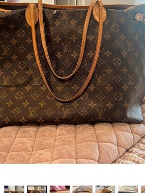 Louis Vuitton Monogram Canvas Tote in Brown and Tan
